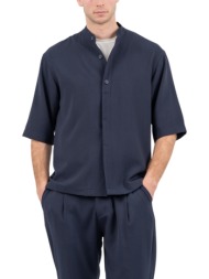 ανδρικό overshirt navy μπλε vittorio morronov-blue