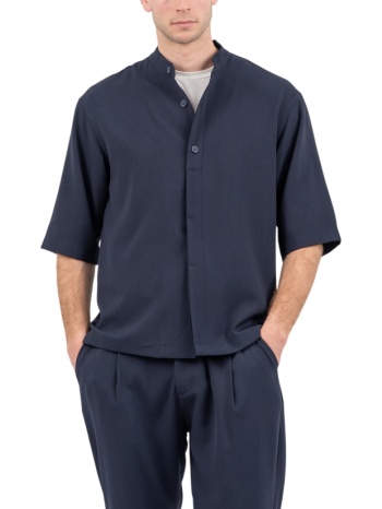 ανδρικό overshirt navy μπλε vittorio morronov-blue