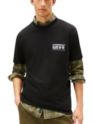 ανδρικό t-shirt μαύρο tommy jeans dm0dm22329-bds