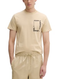 ανδρικό slim t-shirt μπεζ karl lagerfeld jeans b2m17046-2mv pale khaki