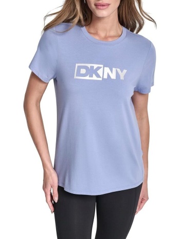 γυναικείο logo t-shirt μπλε dkny dp6t5894-qhn
