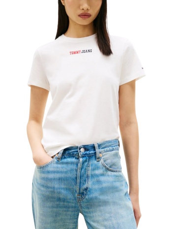γυναικείο t-shirt λευκό tommy jeans dw0dw22277-ybl