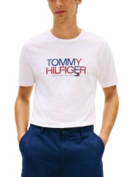 ανδρικό t-shirt λευκό tommy hilfiger mw0mw42369-ybr