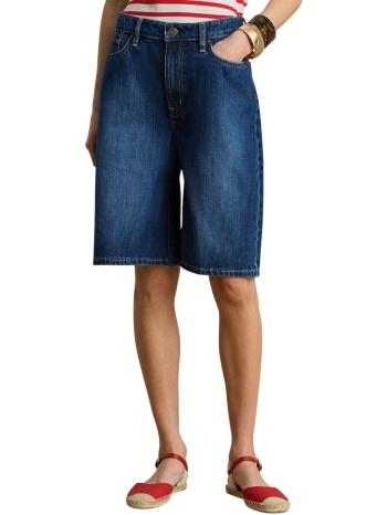 γυναικεία τζιν βερμούδα navy μπλε ralph lauren