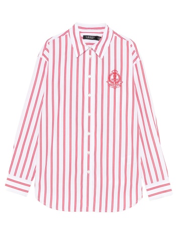 γυναικείο ριγέ πουκάμισο κόκκινο ralph lauren