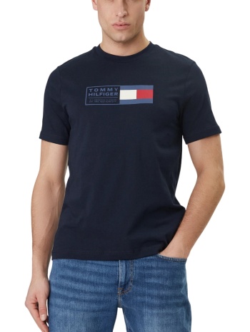 ανδρικό t-shirt navy μπλε tommy hilfiger mw0mw42366-dw5
