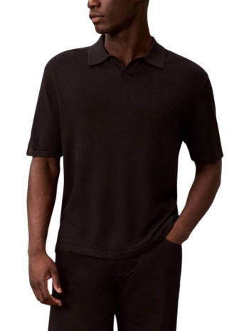 ανδρικό polo μαύρο calvin klein lv04lf313g-ub1