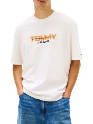 ανδρικό t-shirt λευκό tommy jeans dm0dm22550-ybl