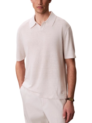 ανδρικό polo εκρού calvin klein lv04lf313g-gna