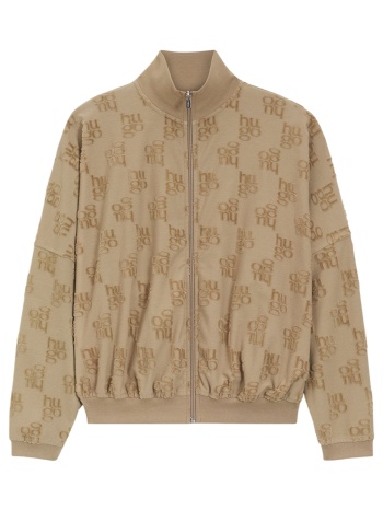 γυναικεία terry monogram ζακέτα καφέ hugo 50556831-232