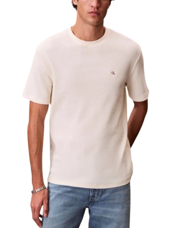 ανδρικό t-shirt μπεζ calvin klein lv04rd008g-f7j