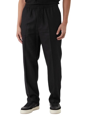 ανδρικό λινό παντελόνι μαύρο calvin klein lv04lf619g-ub1