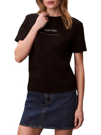 γυναικείο t-shirt μαύρο calvin klein lv047c811g-ub1