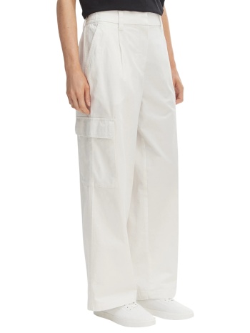 γυναικείο cargo παντελόνι λευκό calvin klein lv047f623g-yas