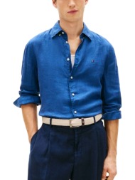 ανδρικό λινό πουκάμισο μπλε tommy hilfiger mw0mw41530-c3i