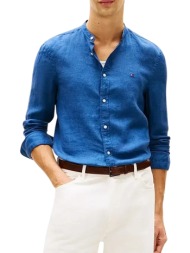 ανδρικό λινό πουκάμισο μπλε tommy hilfiger mw0mw39271-c3i