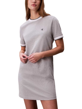 γυναικείο κοντομάνικο φόρεμα γκρι calvin klein