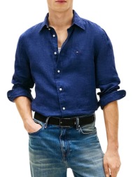 ανδρικό λινό πουκάμισο μπλε tommy hilfiger mw0mw41530-dcc