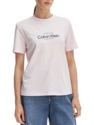 γυναικείο t-shirt ροζ calvin klein lv047f810g-8z6