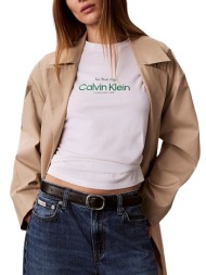 γυναικείο t-shirt λευκό calvin klein lv047f810g-yaf