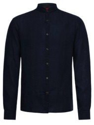 ανδρικό elvory λινό πουκάμισο navy μπλε hugo 50490740-405