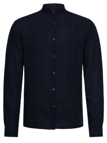 ανδρικό elvory λινό πουκάμισο navy μπλε hugo 50490740-405