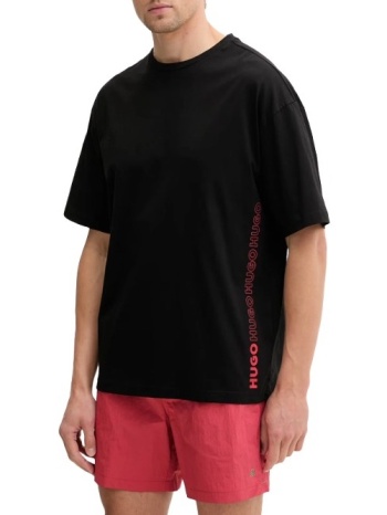 ανδρικό tiki t-shirt μαύρο hugo 50561117-001