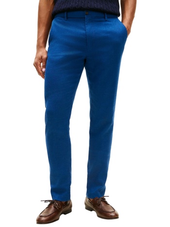 ανδρικό λινό παντελόνι μπλε tommy hilfiger mw0mw42337-c3i