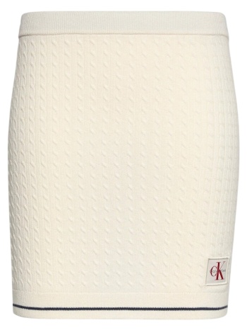 γυναικεία mini φούστα εκρού calvin klein lv047f364g-yas