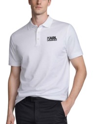 ανδρικό polo λευκό karl lagerfeld 745780 500235-10