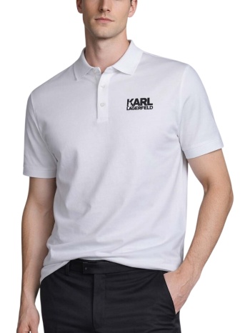 ανδρικό polo λευκό karl lagerfeld 745780 500235-10
