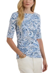 γυναικείο t-shirt γαλάζιο ralph lauren 200p09110001-white