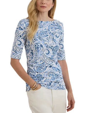 γυναικείο t-shirt γαλάζιο ralph lauren 200p09110001-white