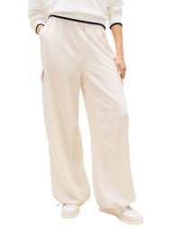 γυναικείο λινό cargo παντελόνι μπεζ tommy jeans dw0dw22290-0aa