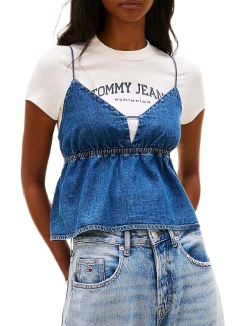 γυναικείο τοπ μπλε tommy jeans dw0dw22215-1a5