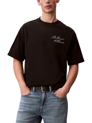 ανδρικό t-shirt μαύρο calvin klein lv04re828g-ub1