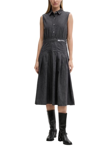 γυναικείο αμάνικο τζιν φόρεμα μαύρο karl lagerfeld