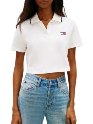 γυναικείο polo λευκό tommy jeans dw0dw21363-ybl