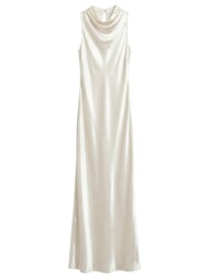 γυναικείο αμάνικο φόρεμα μπεζ lumina lc260206-beige