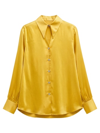 γυναικείο πουκάμισο κίτρινο lumina lc260205-senape σε προσφορά