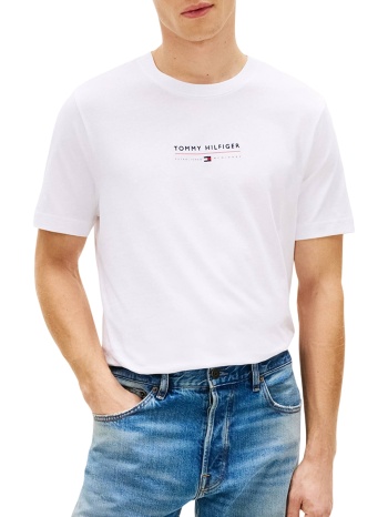 ανδρικό t-shirt λευκό tommy hilfiger mw0mw42363-ybr
