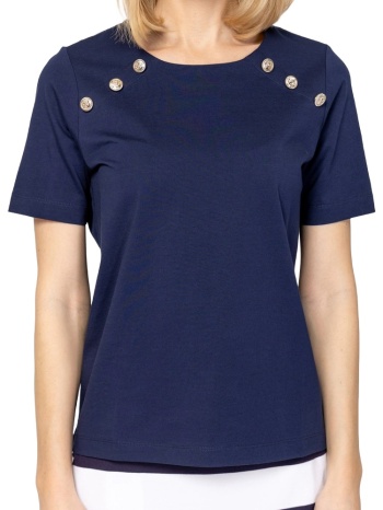 γυναικείο martella t-shirt navy μπλε heavy tools t17084-navy
