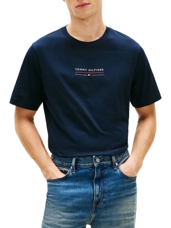ανδρικό t-shirt navy μπλε tommy hilfiger mw0mw42363-dw5