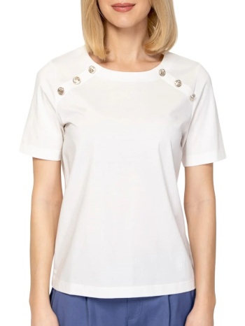 γυναικείο martella t-shirt λευκό heavy tools t17084-ecru