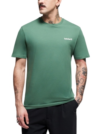 ανδρικό small linear logo print t-shirt πράσινο timberland