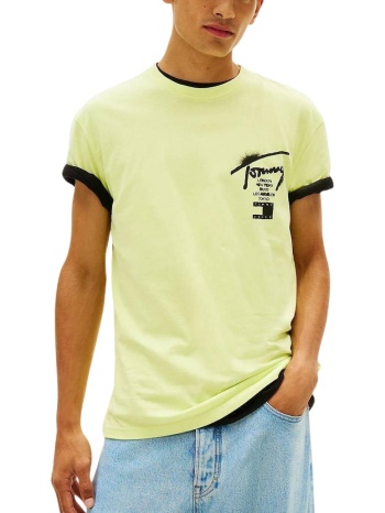 ανδρικό t-shirt lime tommy jeans dm0dm22553-lt3