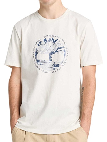ανδρικό tree logo lake house t-shirt εκρού timberland
