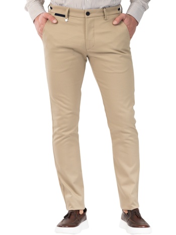 ανδρικό παντελόνι μπεζ vittorio 26como-safari