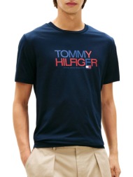 ανδρικό t-shirt navy μπλε tommy hilfiger mw0mw42369-dw5