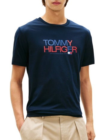 ανδρικό t-shirt navy μπλε tommy hilfiger mw0mw42369-dw5